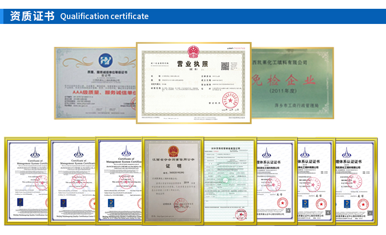 陶瓷矩鞍环填料荣誉证书